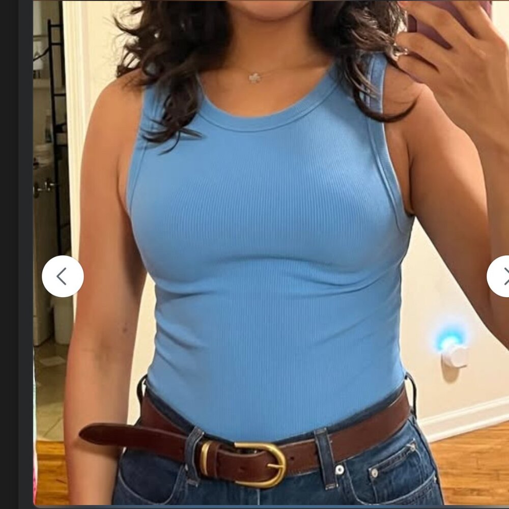 (Aritzia) Babaton Form Rib Muscle Bodysuit Ribbed muscle-tank bodysuit (M)